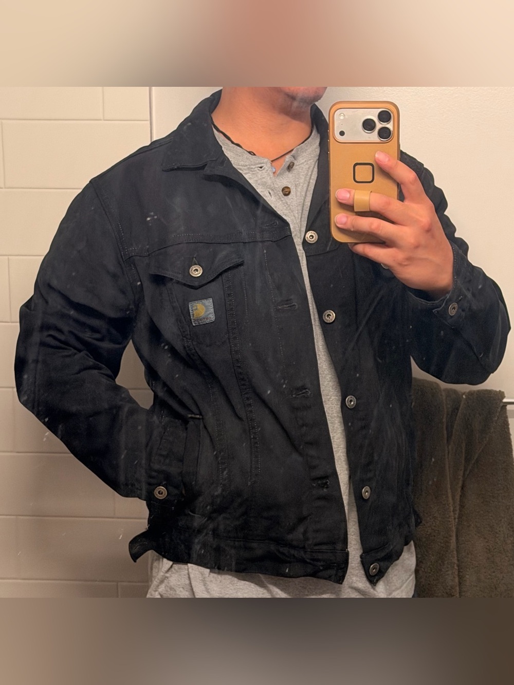 Carhartt Lightweight Trucker Jacket Splatter Dyed
